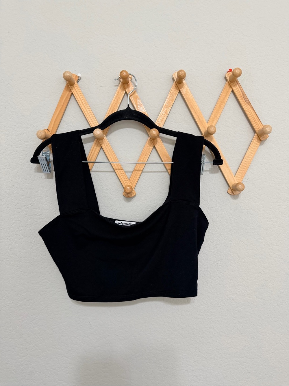 Reformation Black Crop Top Size Medium